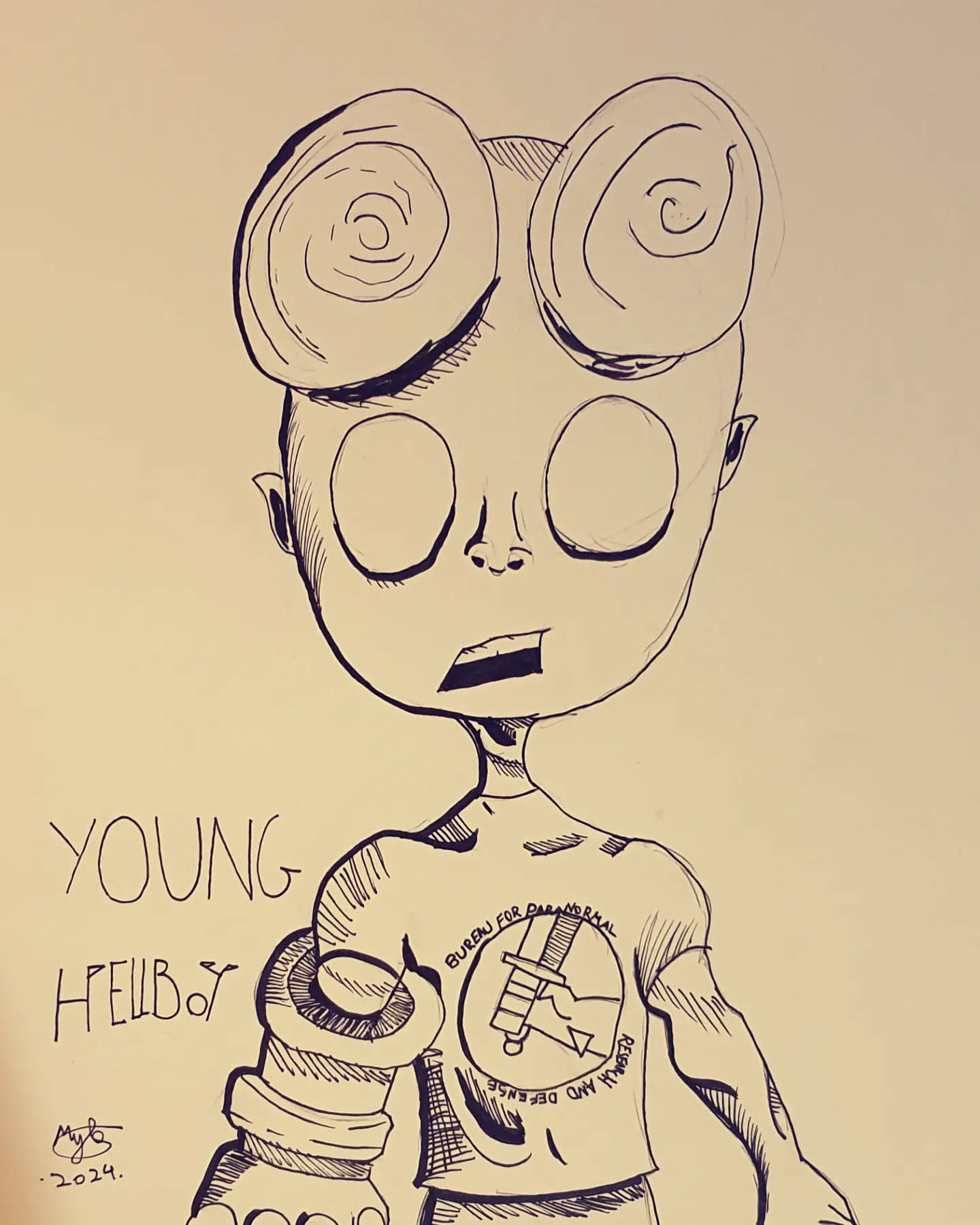 Young Hellboy Illustration