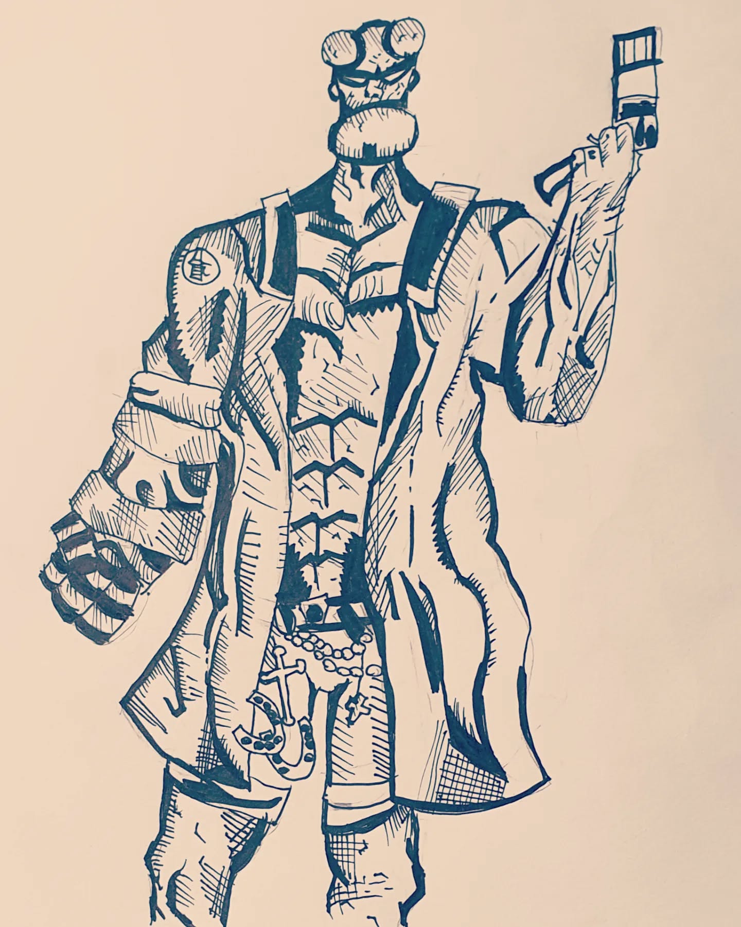 Hellboy Ink Illustration