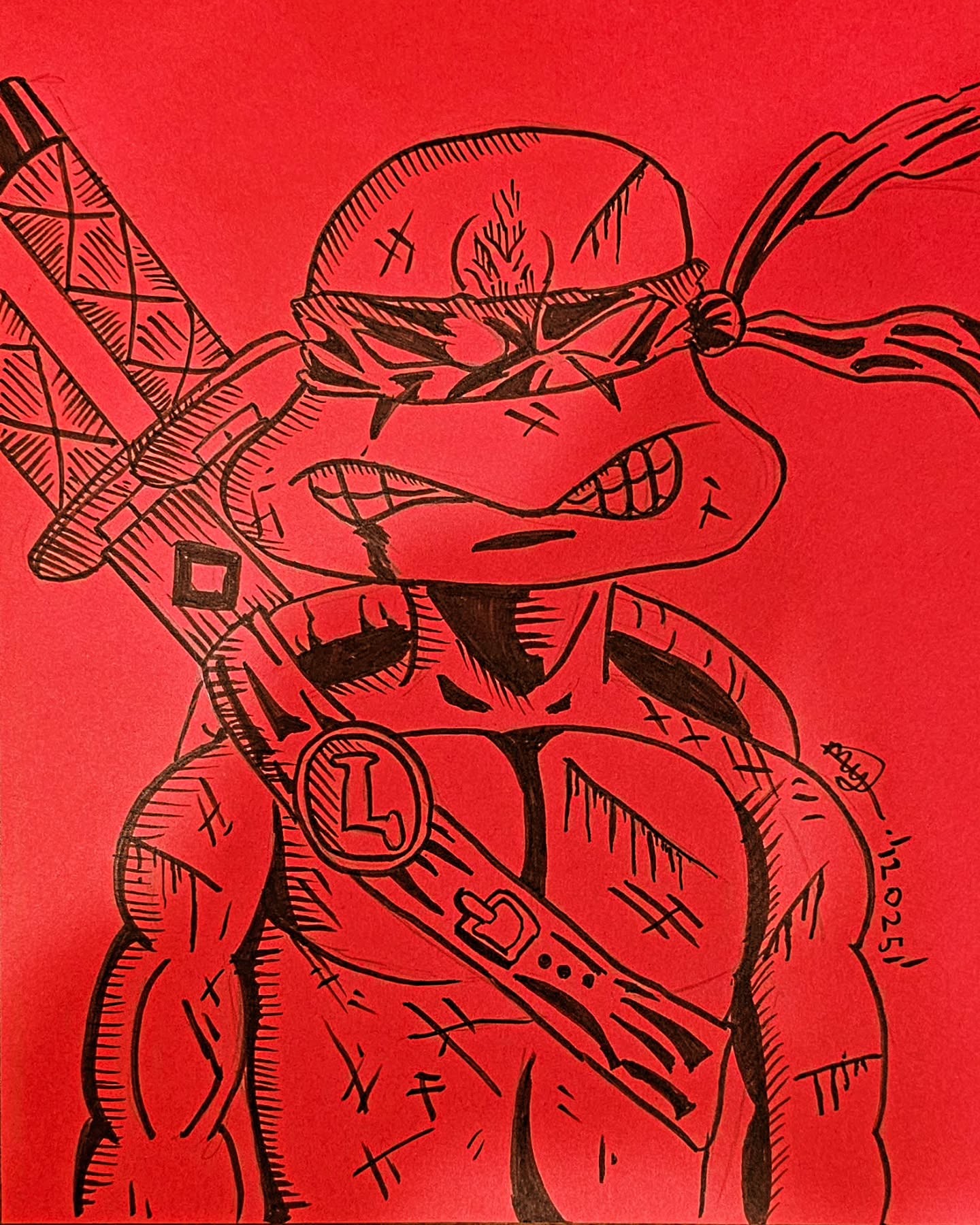 Leonardo Turtle Warrior Illustration