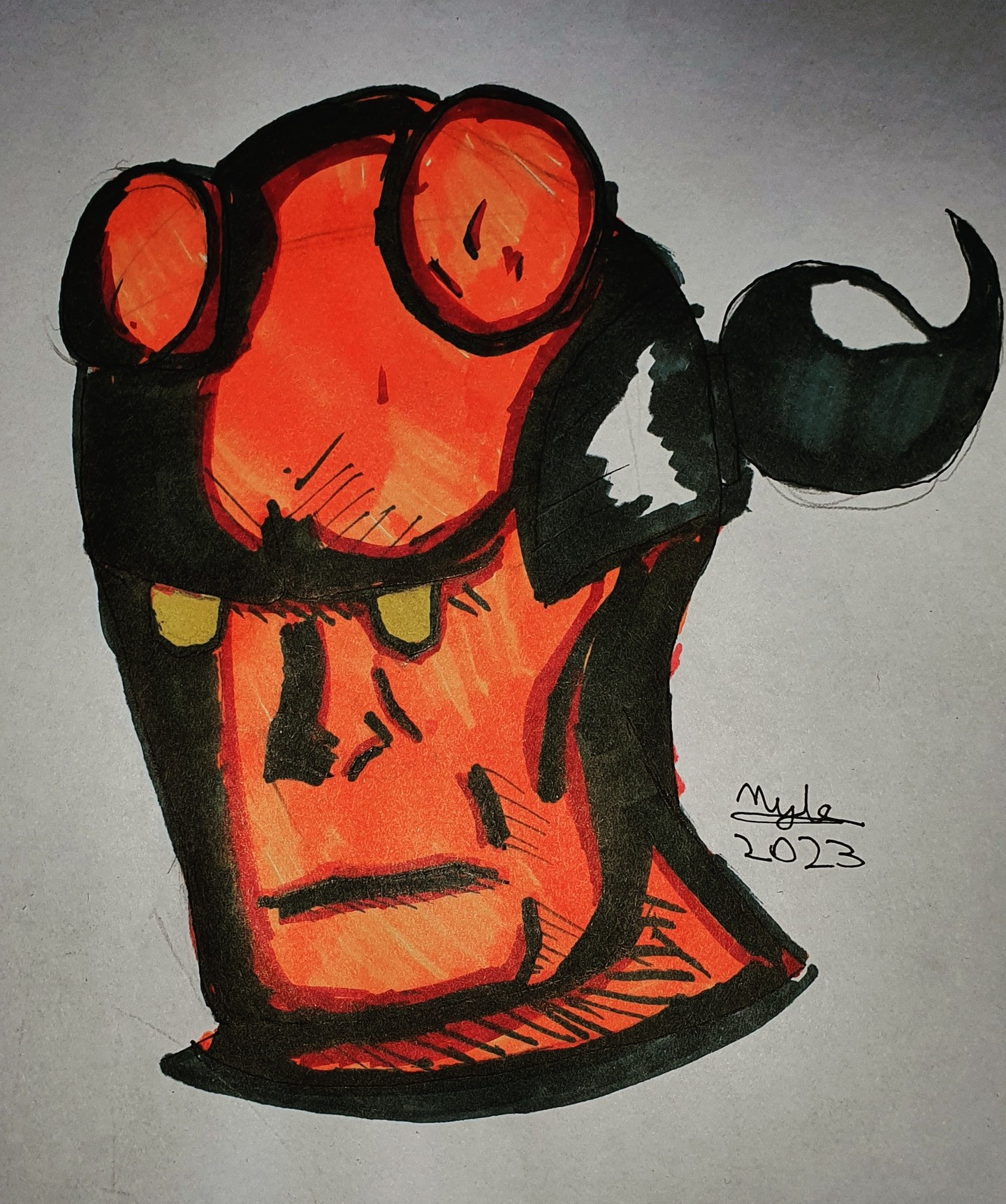 Hellboy Headshot