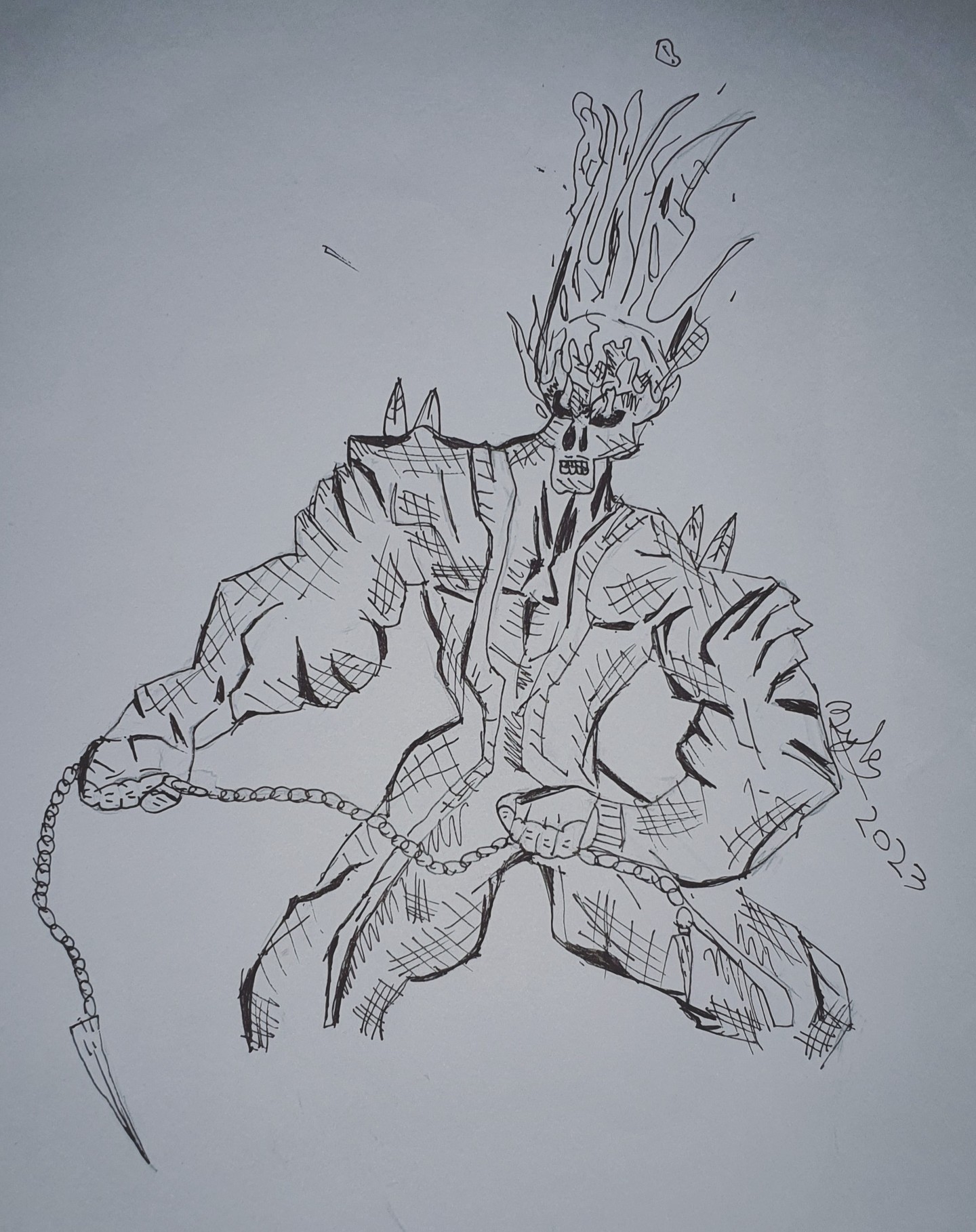 Ghost Rider Action Sketch