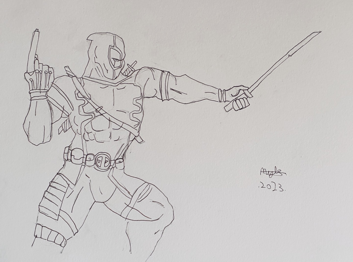 Deadpool Action Pose Study